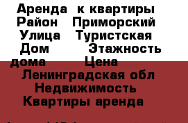 Аренда 1к квартиры › Район ­ Приморский › Улица ­ Туристская › Дом ­ 30 › Этажность дома ­ 17 › Цена ­ 21 000 - Ленинградская обл. Недвижимость » Квартиры аренда   